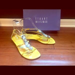 Stuart Weitzman Appetize Yellow Nappa Sandal